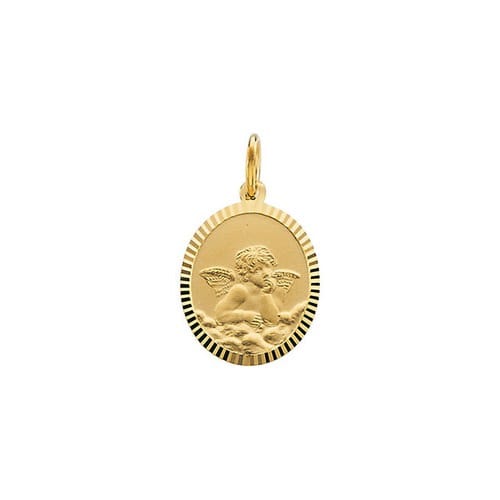 14kt Yellow Gold 14x12mm Angel Pendant