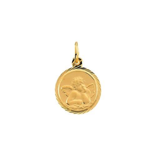 14kt Yellow Gold 12mm Angel Pendant