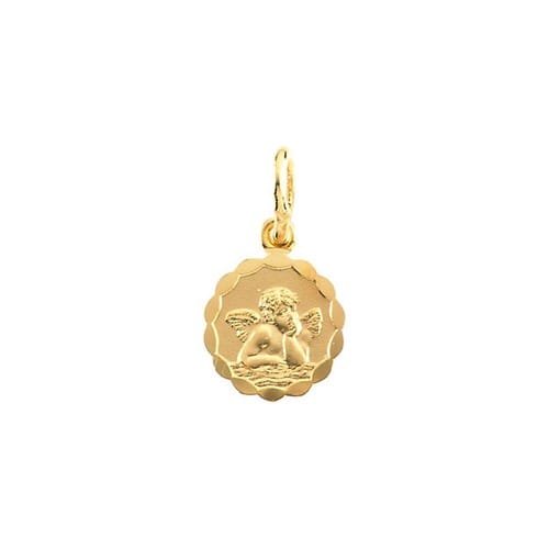 14kt Yellow Gold 8mm Angel Pendant