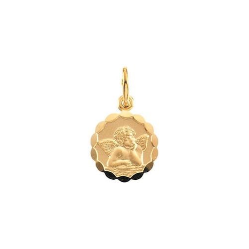 14kt Yellow Gold 10mm Angel Pendant