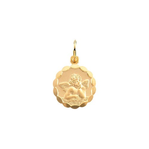 14kt Yellow Gold 12mm Angel Pendant