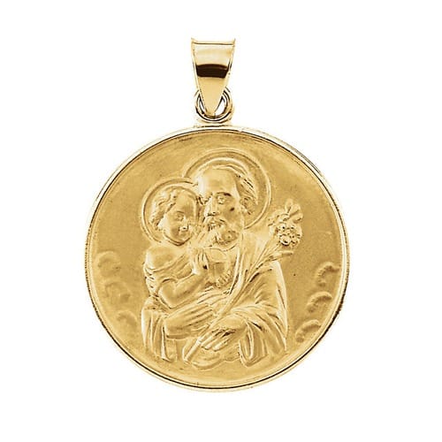 18kt Yellow Gold 24.5mm St. Joesph Medal