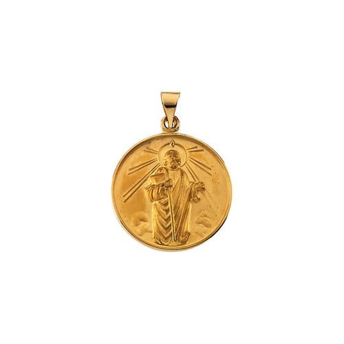 18kt Yellow Gold 24.5mm St. Jude Medal