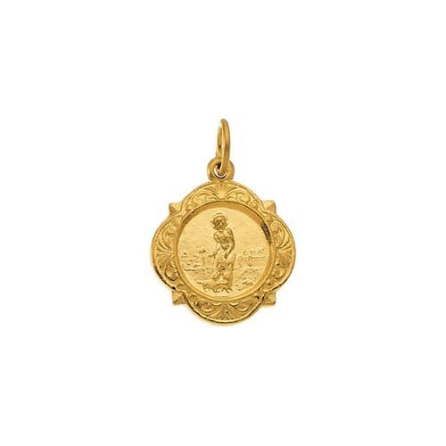 14kt Yellow Gold 12.14x12.09mm St. Lazarus Medal