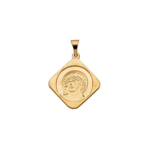 14kt Yellow Gold 18.8x18.8mm Ecce Homo Medal