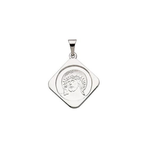 14kt White Gold 18.8x18.8mm Ecce Homo Medal