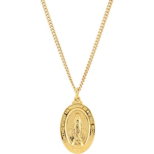 24kt Gold Plated 28.82x17.82mm Miraculous Medal 24