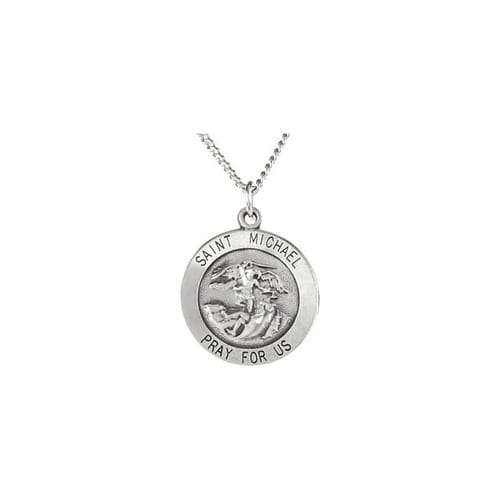 Sterling Silver 22mm St.Michael Medal