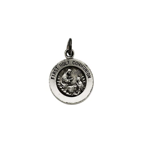 Sterling Silver 12mm First Communion Medal