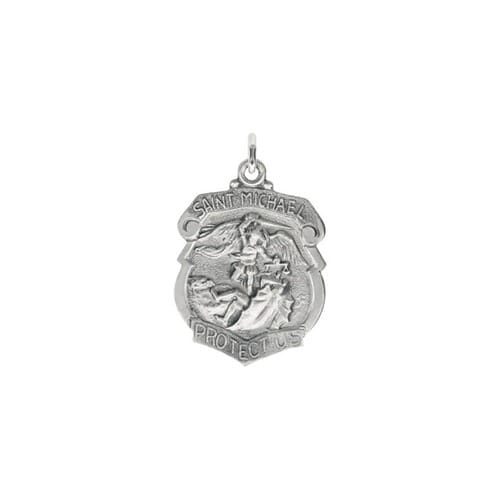 Sterling Silver 28x21mm St. Michael Medal