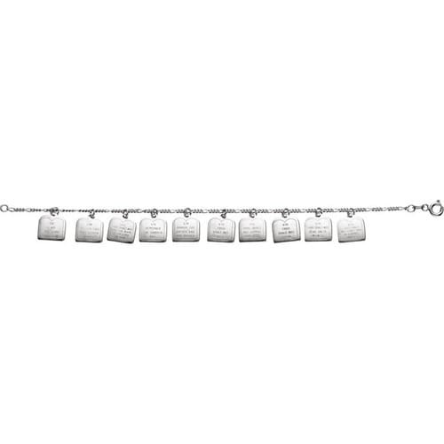 Sterling Silver Ten Commandments Bracelet