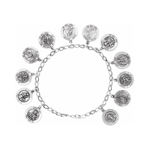 Sterling Silver Saints Bracelet