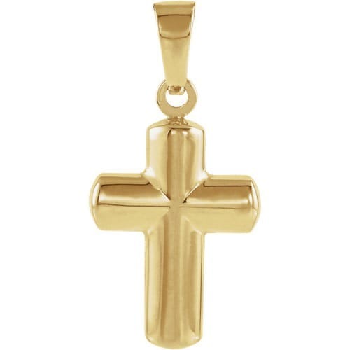 14kt Yellow 19x15mm Cross Pendant