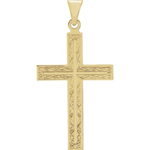 14kt Yellow Design Cross Pendant