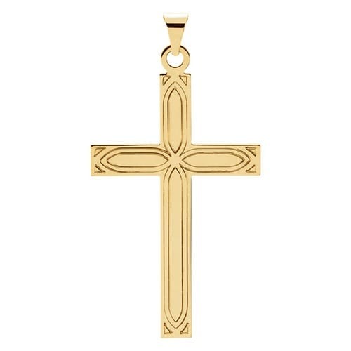 14kt Yellow Design Cross Pendant