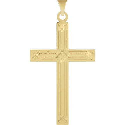 14kt Yellow Design Cross Pendant