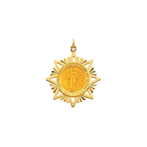 14kt Yellow 32x29mm Miraculous Medal