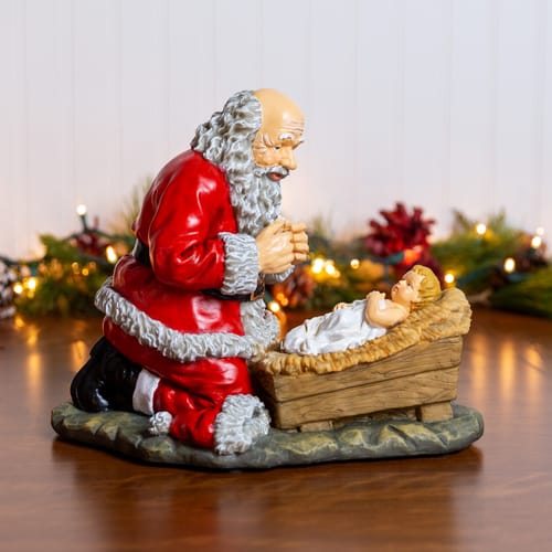 Kneeling Santa Figure 12&quot;