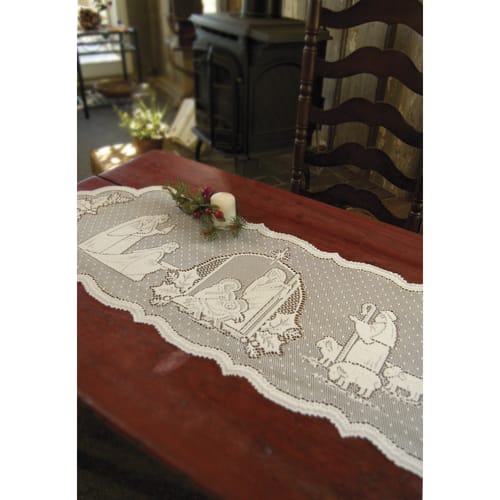 Silent Night Lace Table Runner