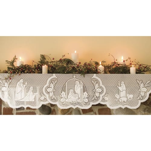 Silent Night Mantle &amp; Table Drape