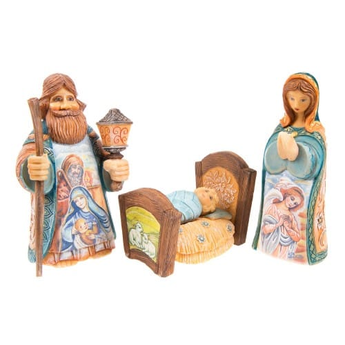 Vintage Hand Painted Holy Family Nativity Set