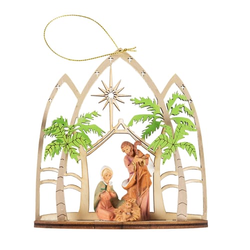 Fontanini Holy Family Triptych Ornament