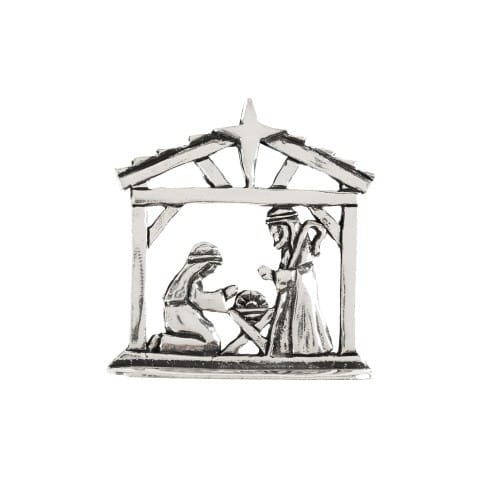 Miniature Pewter Nativity Plaque