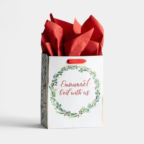 Emmanuel - God With Us Medium Christmas Gift Bag with Tissue