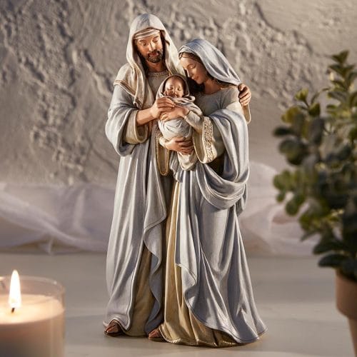 Adoring Holy Family Statue - 12&quot;