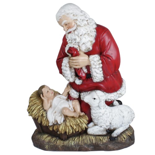 Kneeling Santa Slim Profile 24&amp;rdquo;