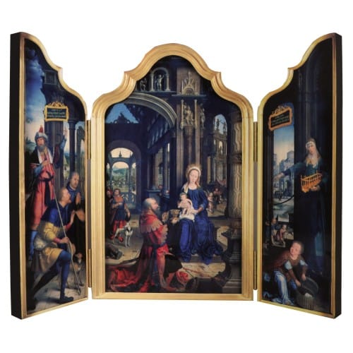 Adoration of the Infant Jesus Triptych Plaque