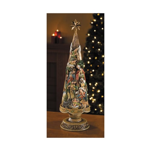 Nativity Christmas Tree Figurine, 20&quot;