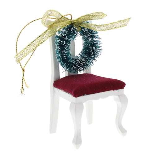 Chair and Wreath Memorial Ornament