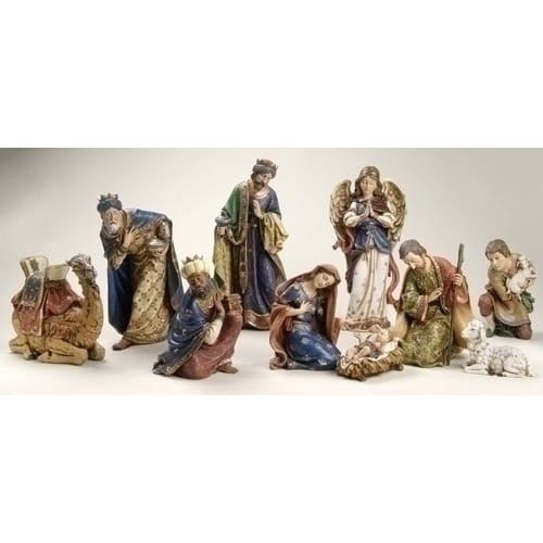 Ornate 10 Piece Nativity Set - 19&quot; Scale