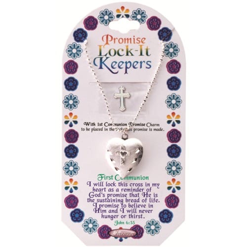 Heart Shaped First Communion Promise Locket