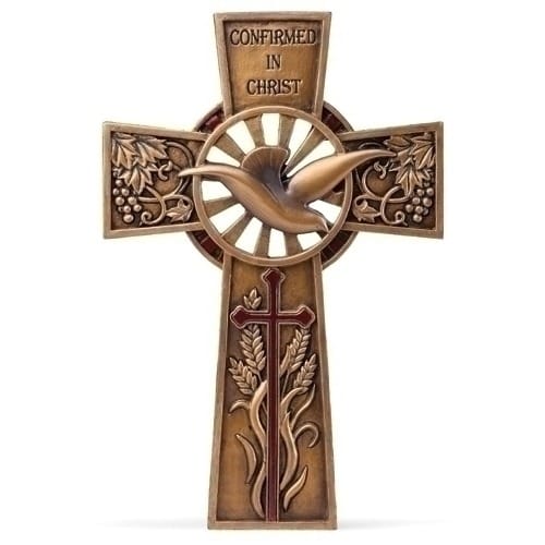 Bronze Finish Confirmation Wall Cross