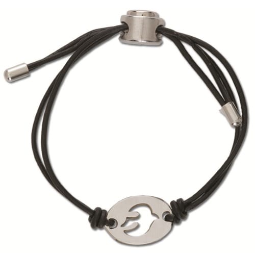 Leather Confirmation Dove Bracelet