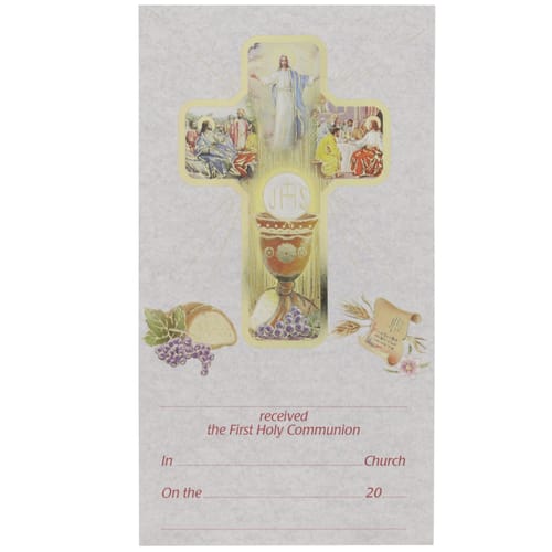 First Communion Card Certificate