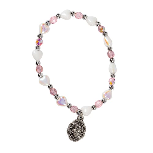 Heart First Communion Bracelet