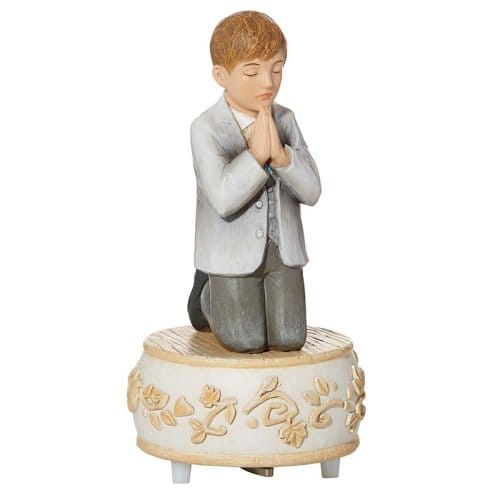 Boy's First Communion Musical Figurine - 6.5&quot;