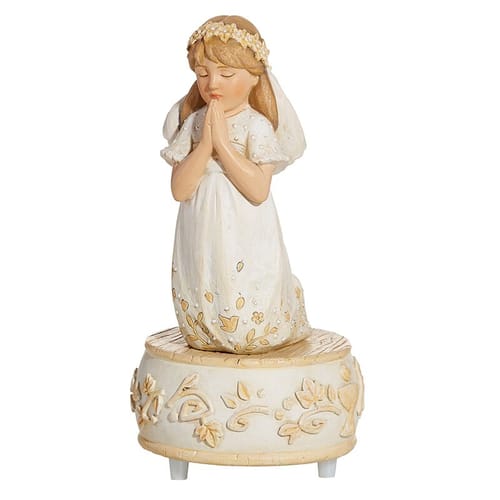 Girl's First Communion Musical Figurine - 6.5&quot;