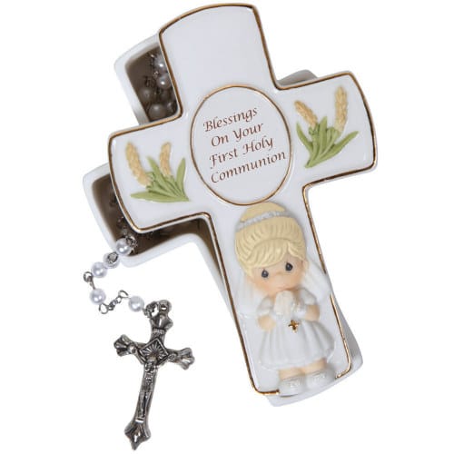 Precious Moments Communion Blessings Rosary &amp; Rosary Box for Girls