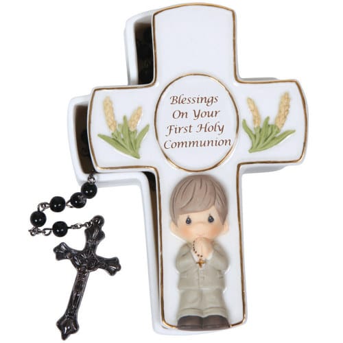 Precious Moments Communion Blessings Rosary &amp; Rosary Box for Boys