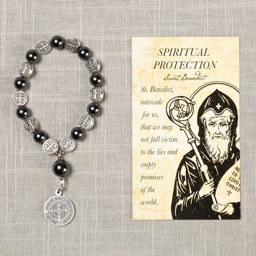 St. Benedict Spiritual Protection Decade Rosary &amp; Card