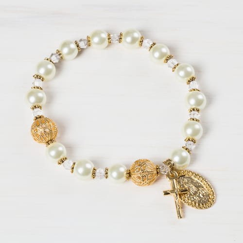 Fatima Pearl Rosary Bracelet