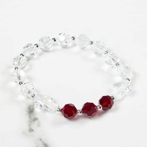 January Birthstone Rosary Bracelet