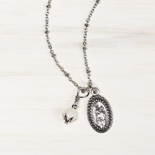 St. Christopher Ball Chain Necklace