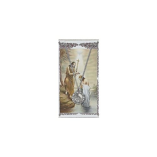 St. John the Baptist Patron Saint Prayer Card w/Medal