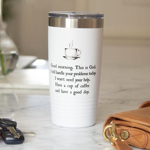 Good Morning From God Insulated White 20oz Tumbler