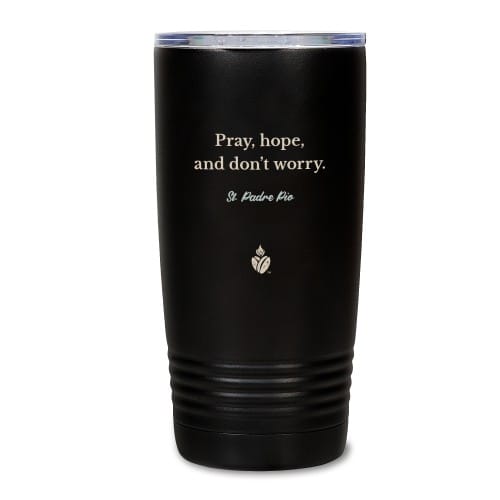 St. Padre Pio Quote Black Tumbler